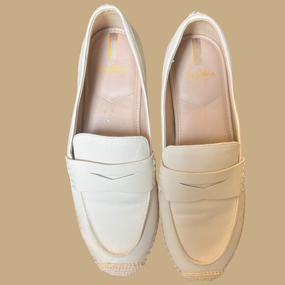Sam Edelman Loafer Sz 10M Soft Ivory Leather Flat Casual Comfort Shoe Norm-core - Picture 2 of 15